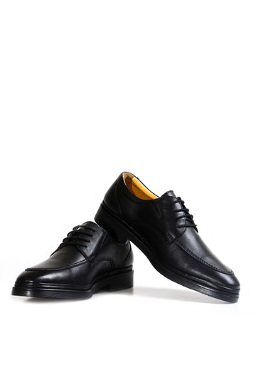 Scarpe derby da uomo in pelle nera con cuciture Moc Toe - Wessi