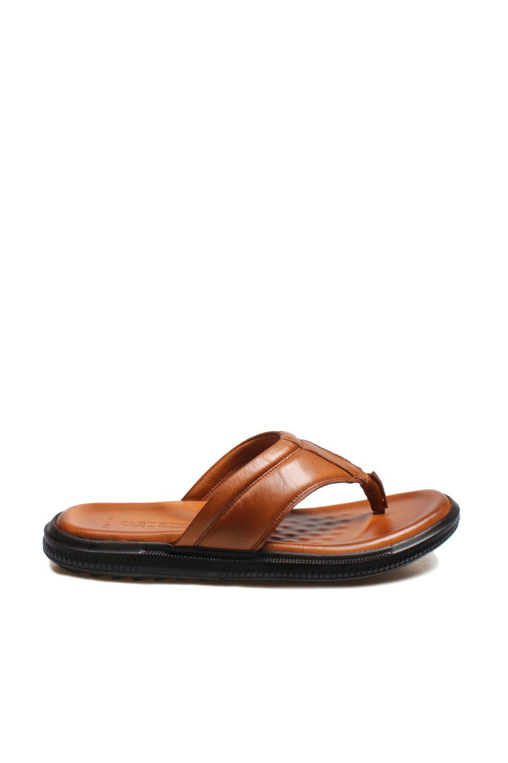 Chanclas de cuero marrón para hombre - Wessi