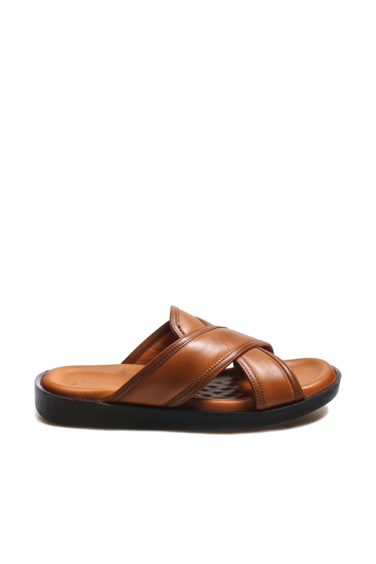 Tan cross sandals hotsell