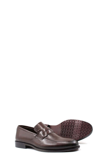 Brown Leather Penny Loafers Wessi