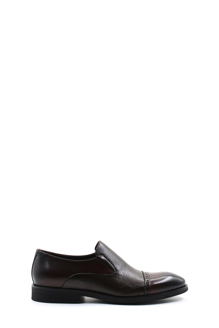 Mocassini con punta in pelle marrone Wessi