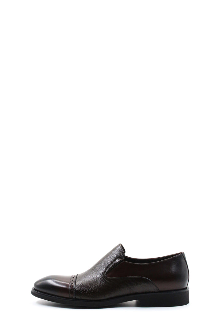 Mocassini con punta in pelle marrone Wessi