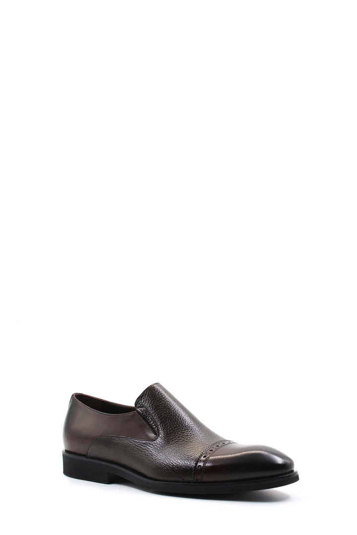 Mocassini con punta in pelle marrone Wessi