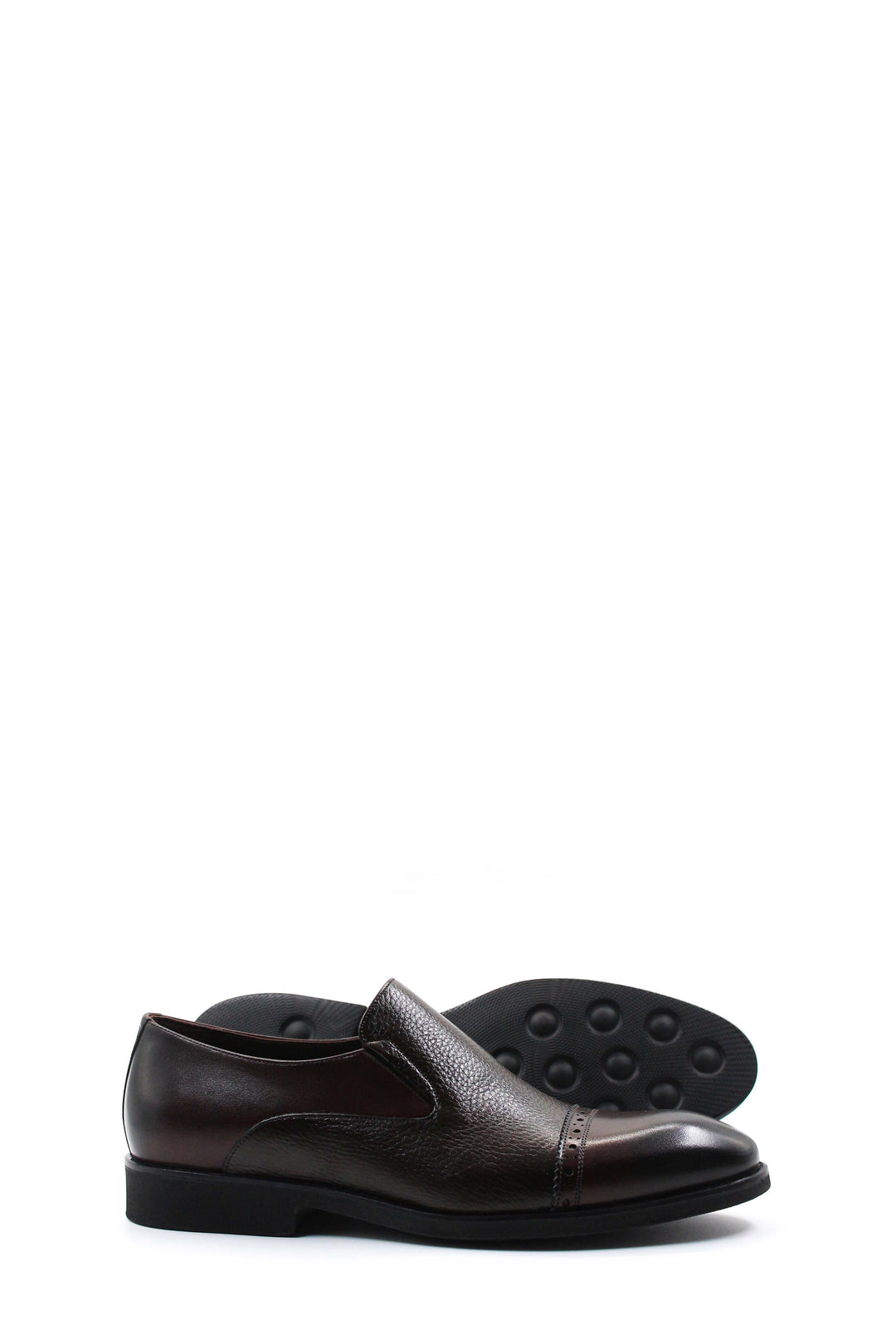 Mocassini con punta in pelle marrone Wessi