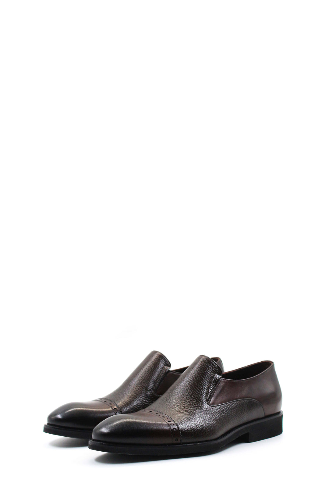 Mocassini con punta in pelle marrone Wessi