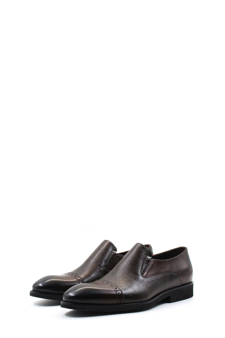 Mocassini con punta in pelle marrone Wessi