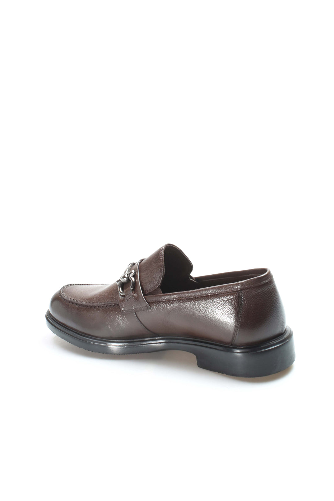 Mocassins à Boucle en Cuir Marron pour Homme-Wessi
