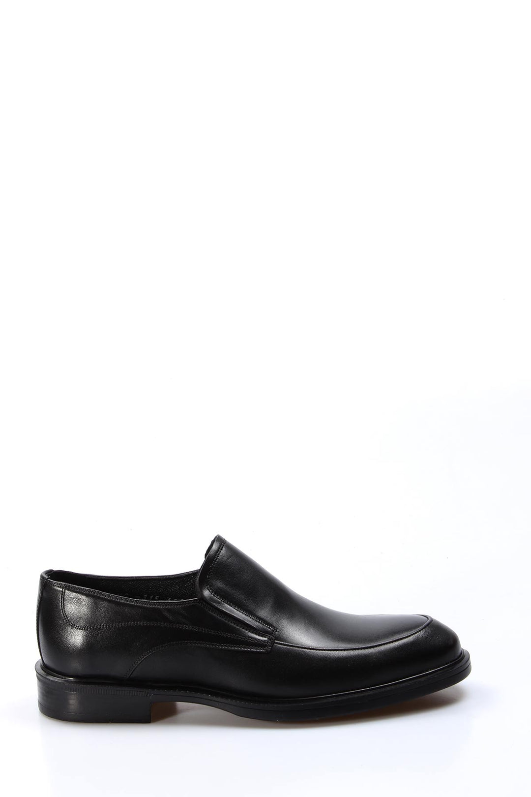 Men's Black Leather Loafers with Cushioned Insole and Sleek Design - Wessi