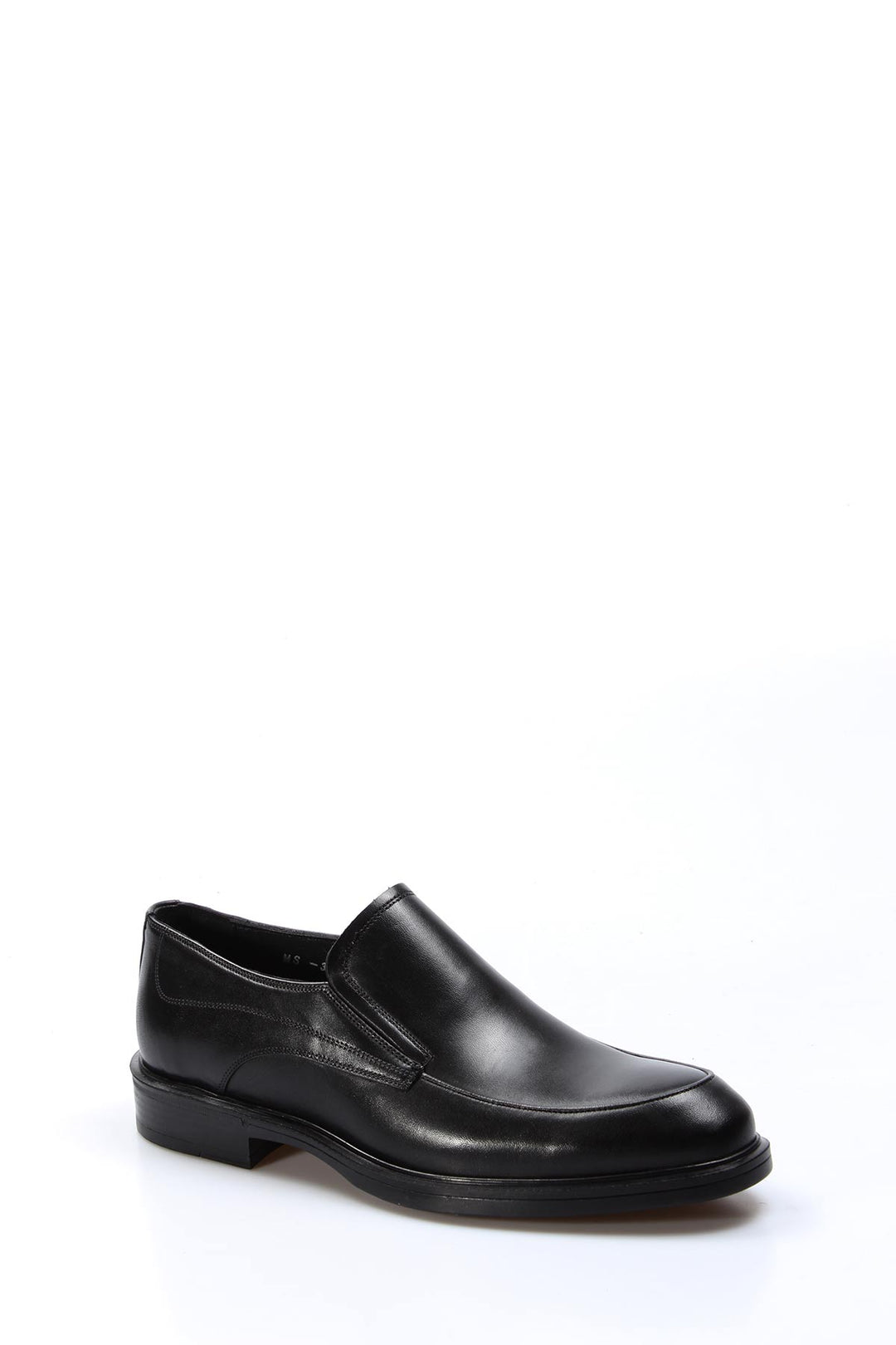 Men's Black Leather Loafers with Cushioned Insole and Sleek Design - Wessi