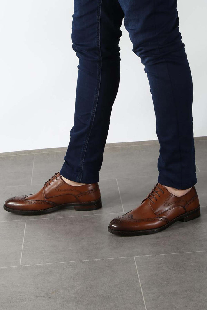 Brown Brogue Leather Oxford Wessi