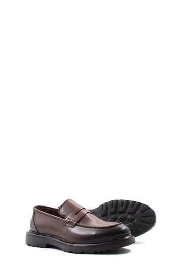 Mocassins épais en cuir marron Wessi