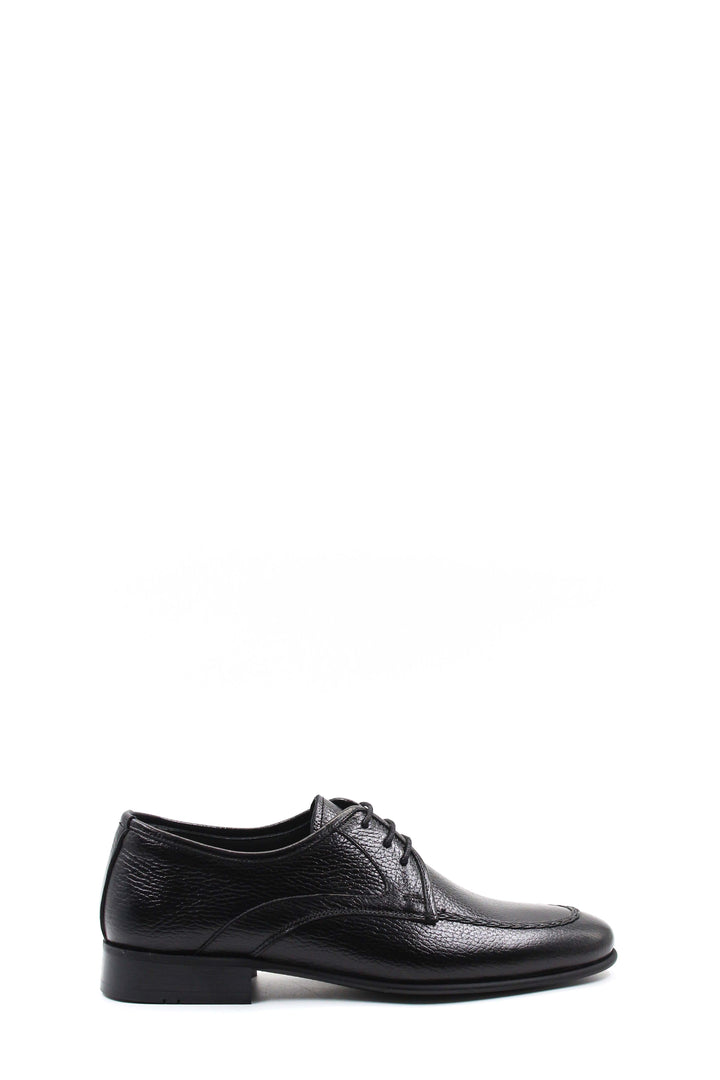 Scarpe derby stringate da uomo in pelle testurizzata nera con design elegante - Wessi