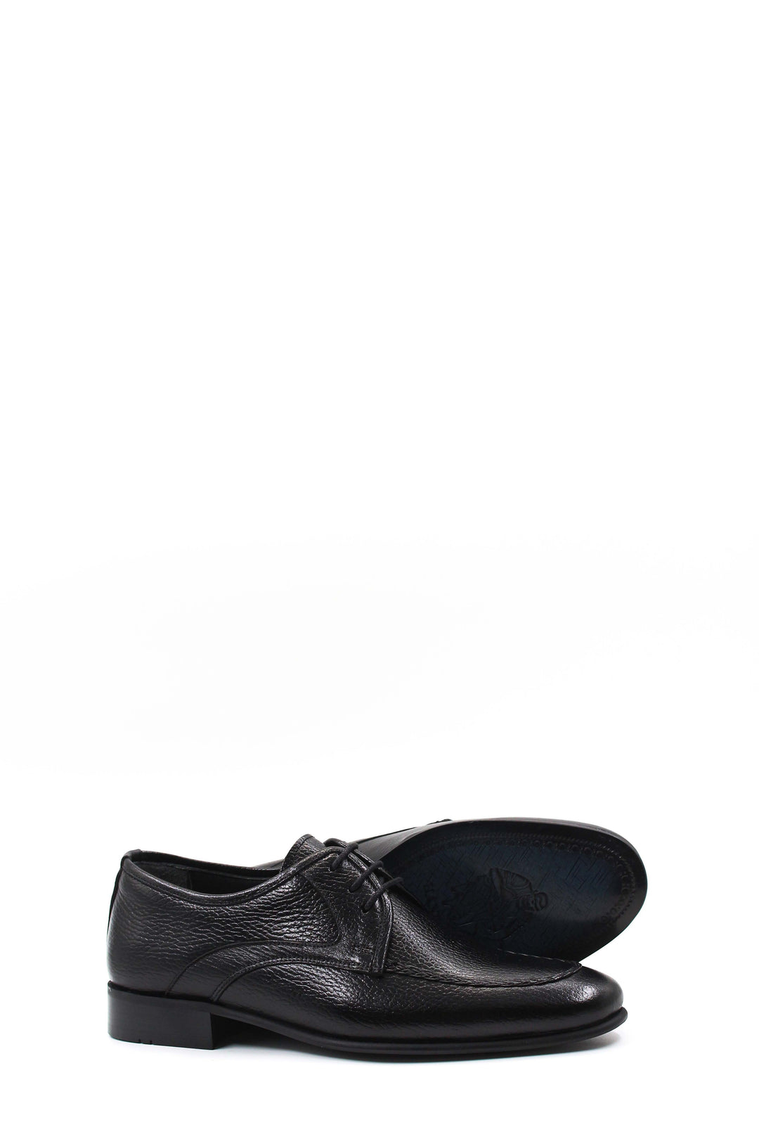Scarpe derby stringate da uomo in pelle testurizzata nera con design elegante - Wessi