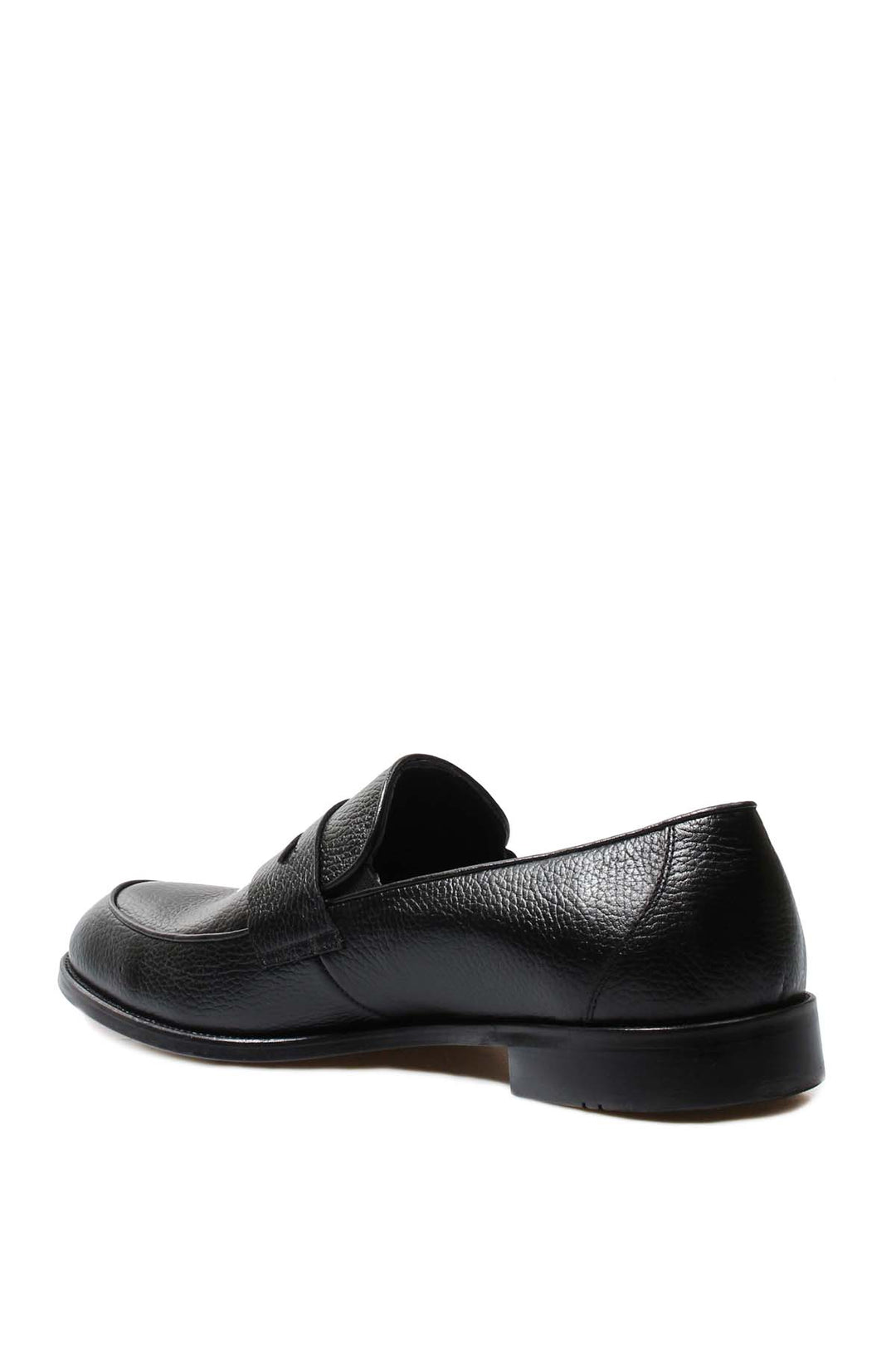Mocassins Homme Noir En Cuir Grainé - Wessi