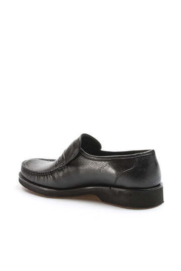 Mocassins Penny en cuir noir classiques pour hommes - Wessi