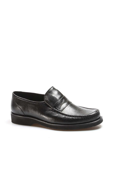 Mocassins Penny en cuir noir classiques pour hommes - Wessi