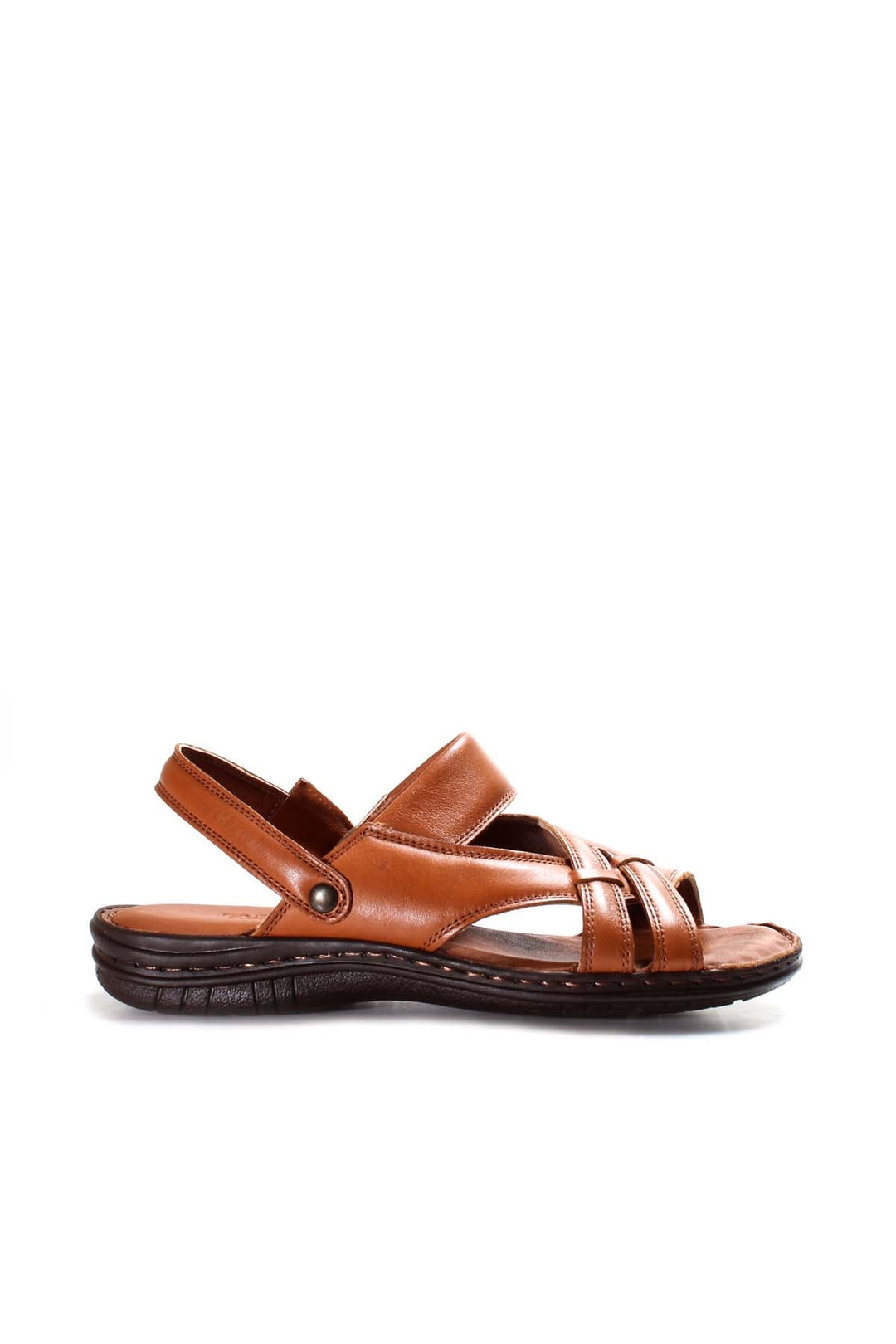 Men's Brown Leather Sandals - Wessi
