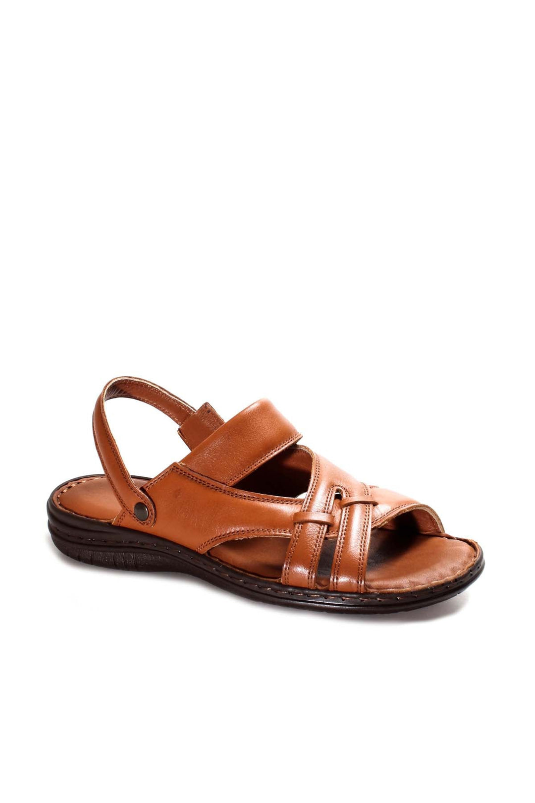 Men's Brown Leather Sandals - Wessi