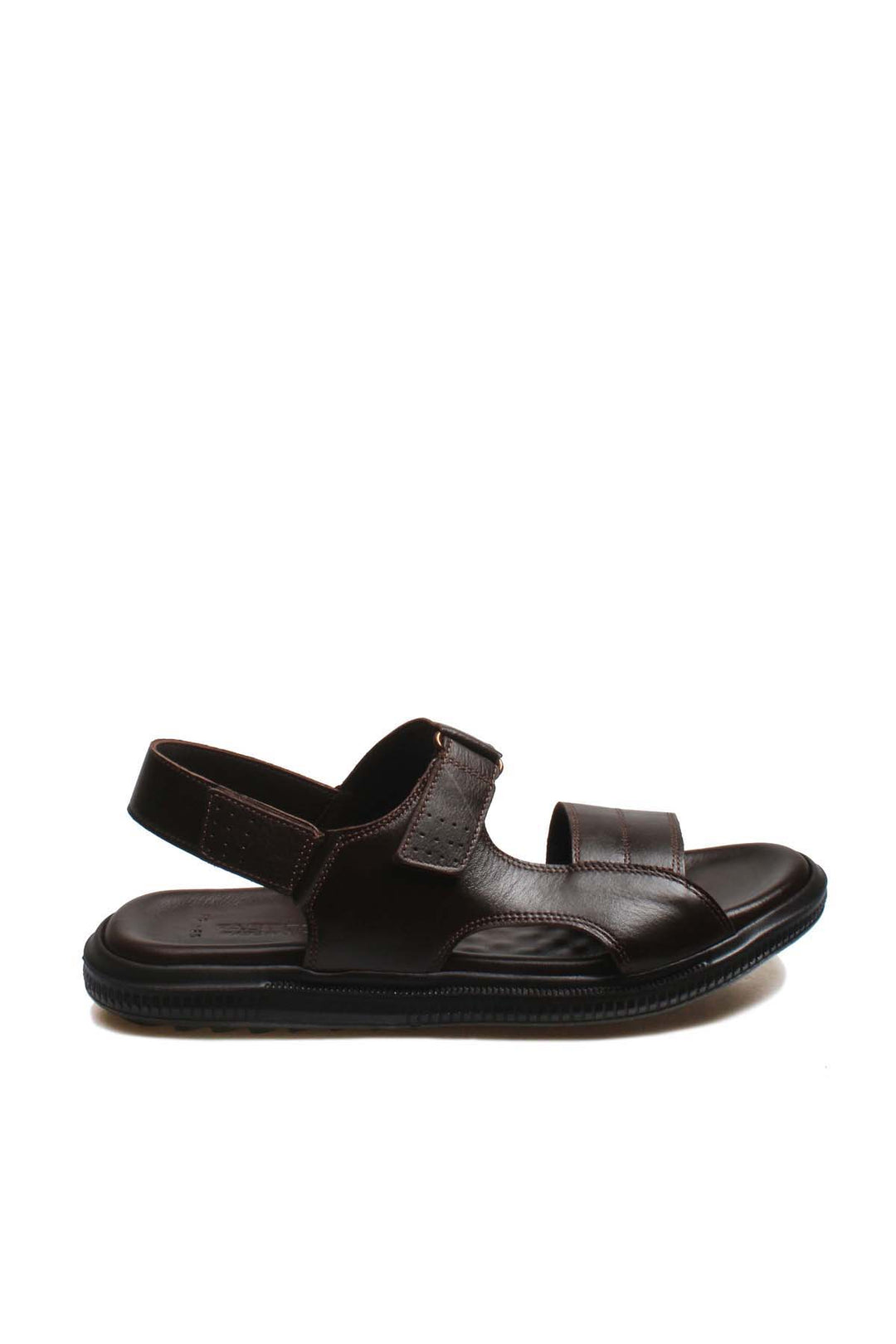 Sandales Velcro en cuir marron Wessi