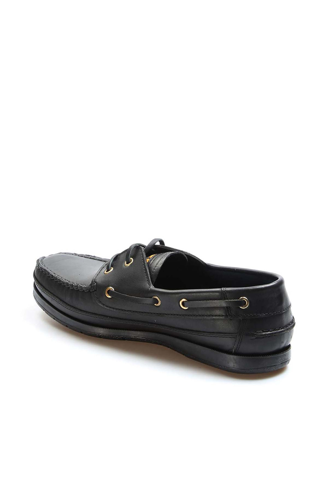 Zapatos de piel negros para hombre con ojales dorados - Wessi