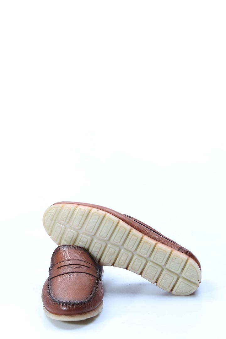 Mocassins Homme en Cuir Marron à Semelle Légère - Wessi