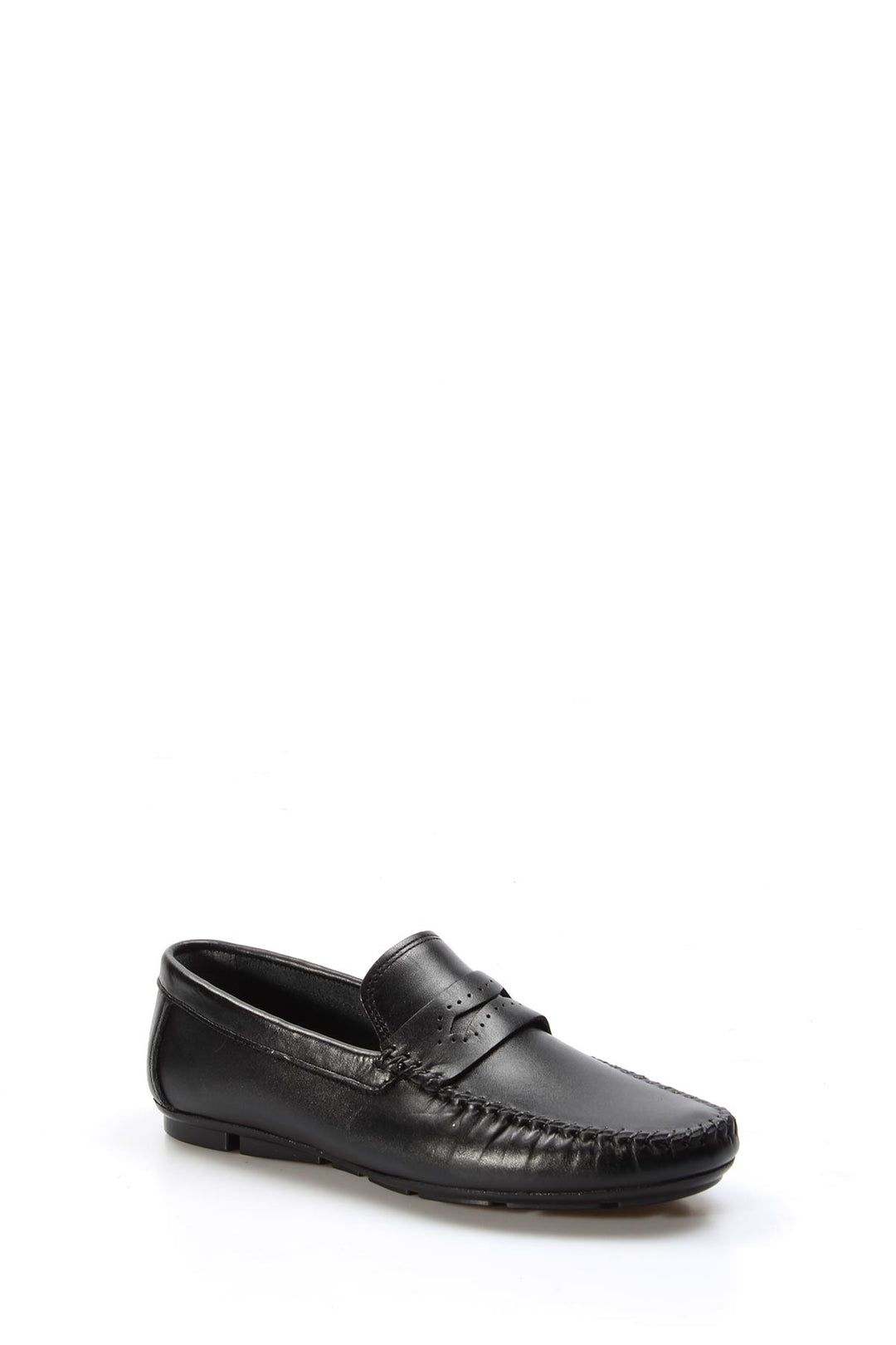 Men's Classic Black Leather Loafers - Wessi