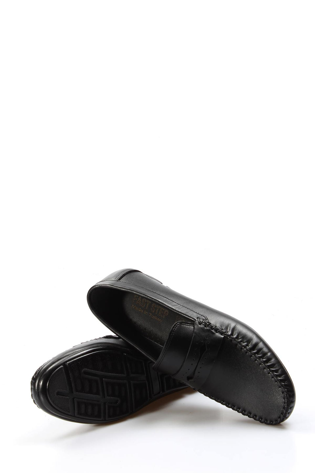 Men's Classic Black Leather Loafers - Wessi