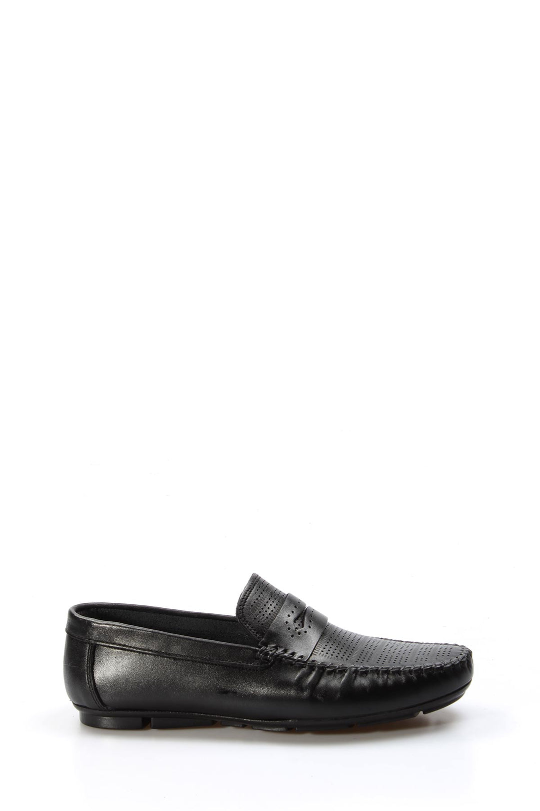 Men's Black Leather Loafers - Wessi