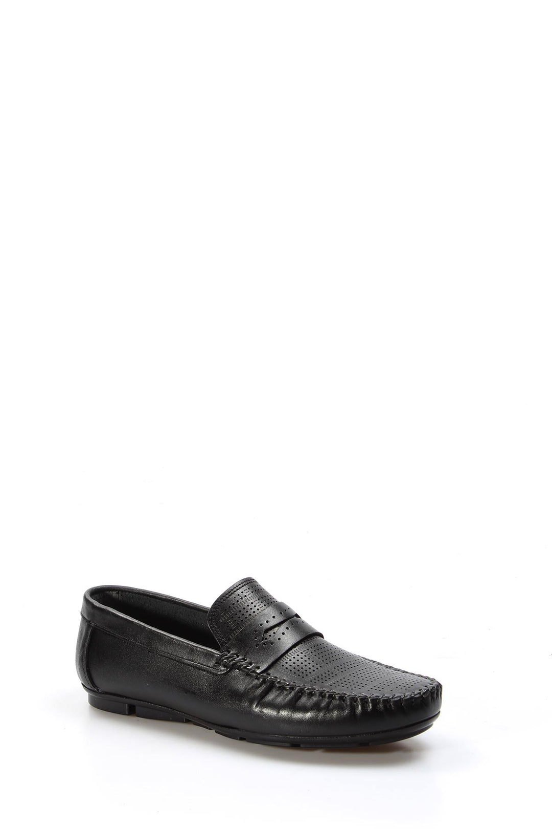 Men's Black Leather Loafers - Wessi