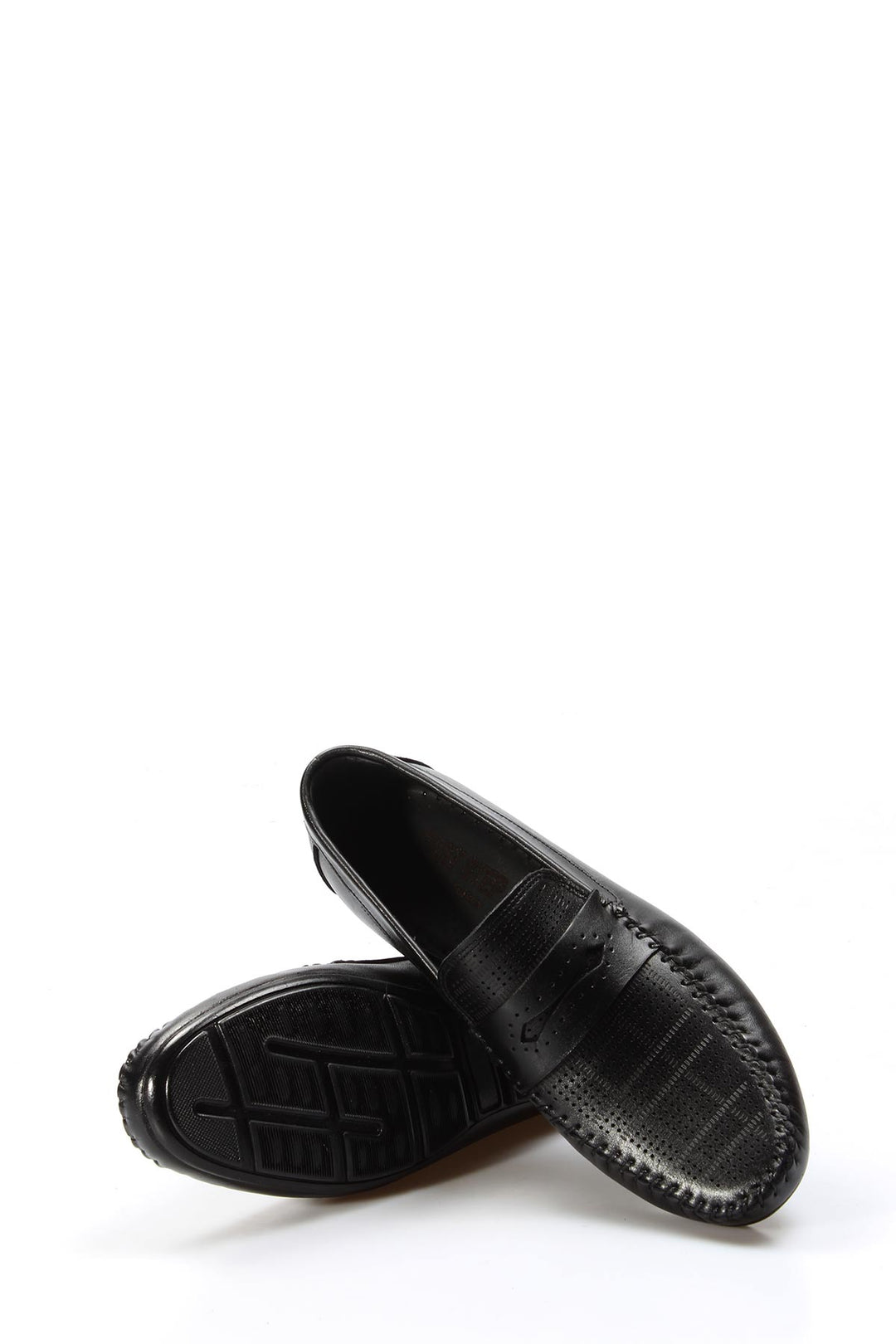 Men's Black Leather Loafers - Wessi