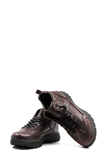 Коричневые кожаные походные ботинки-Wessi