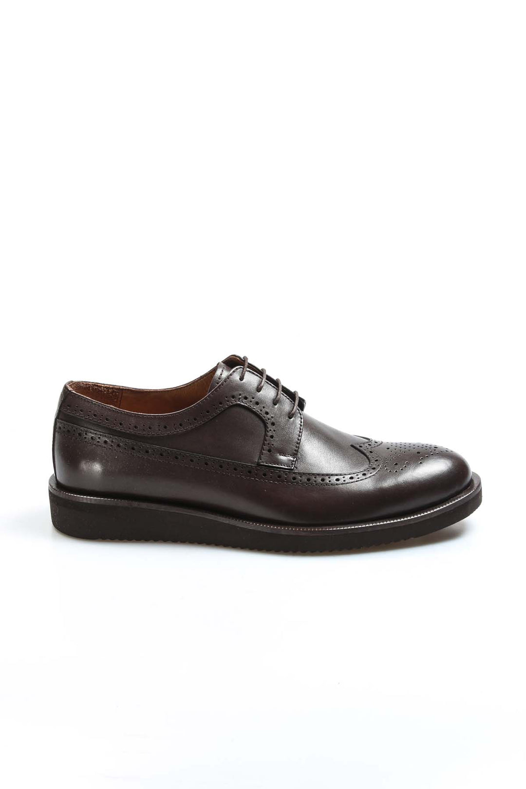 Men's Brown Leather Classic Oxford Shoes-Wessi