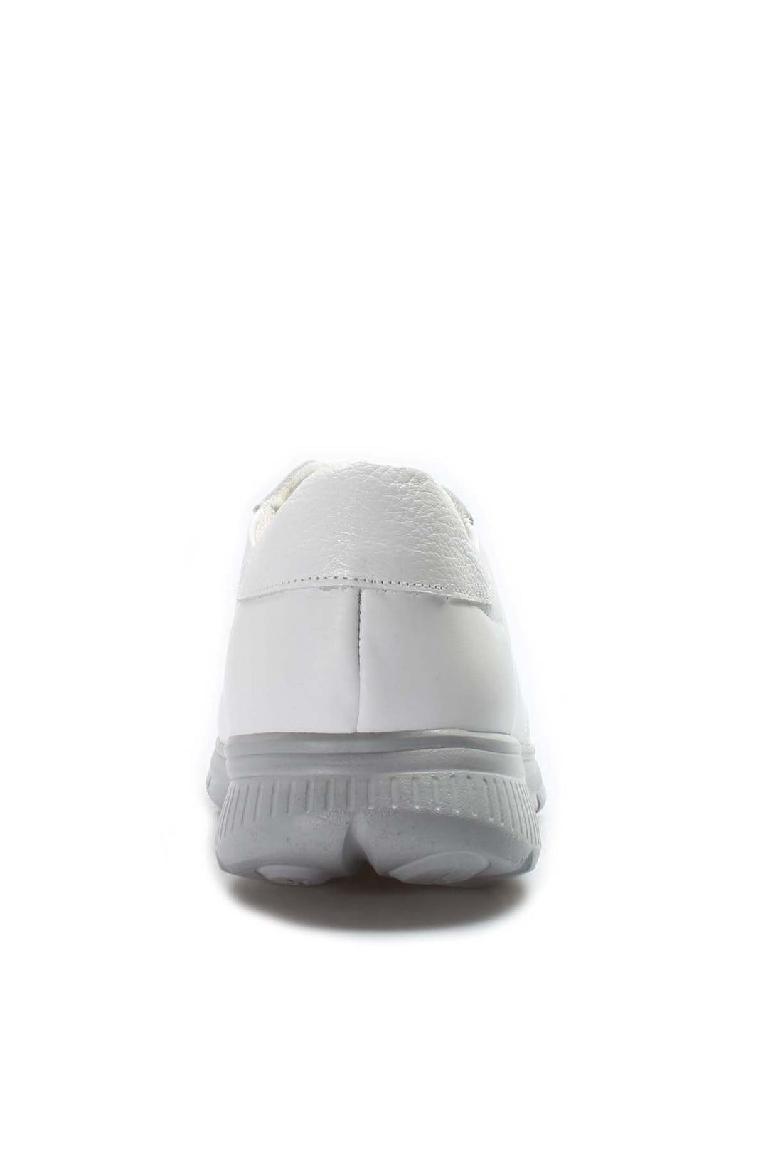 Sneakers Stringate da Uomo in Pelle Bianca con Suola Grigia - Wessi