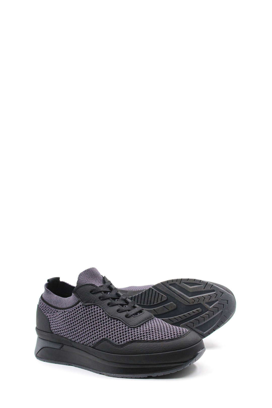 Black Mesh Knit Sneakers Wessi