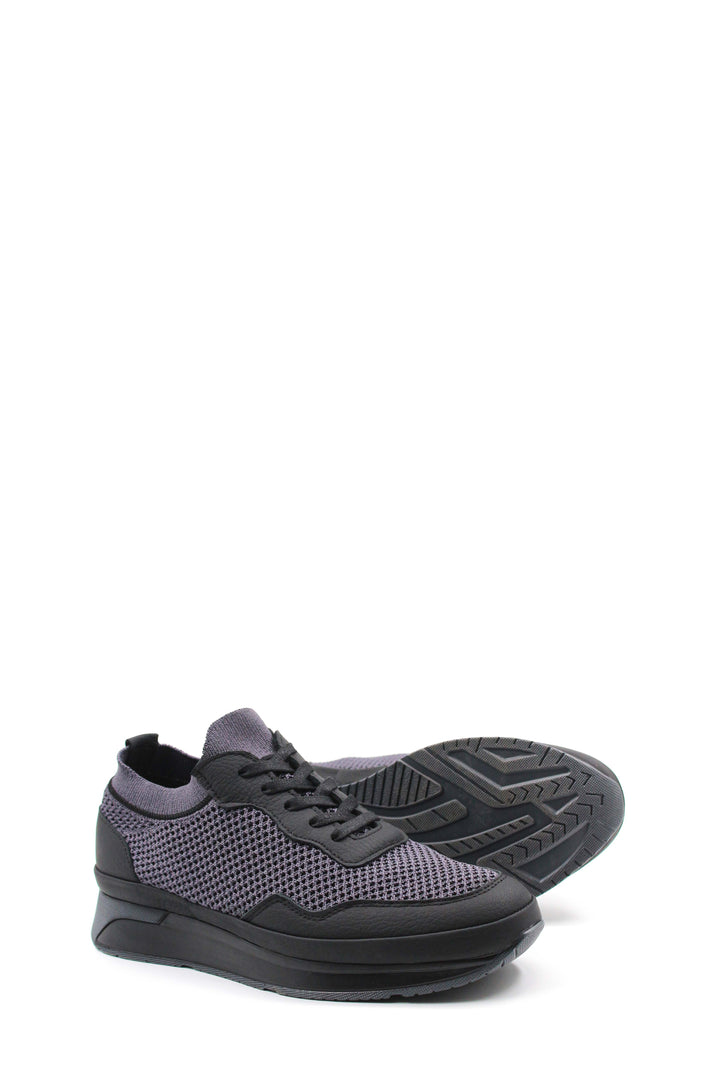 Black Mesh Knit Sneakers Wessi