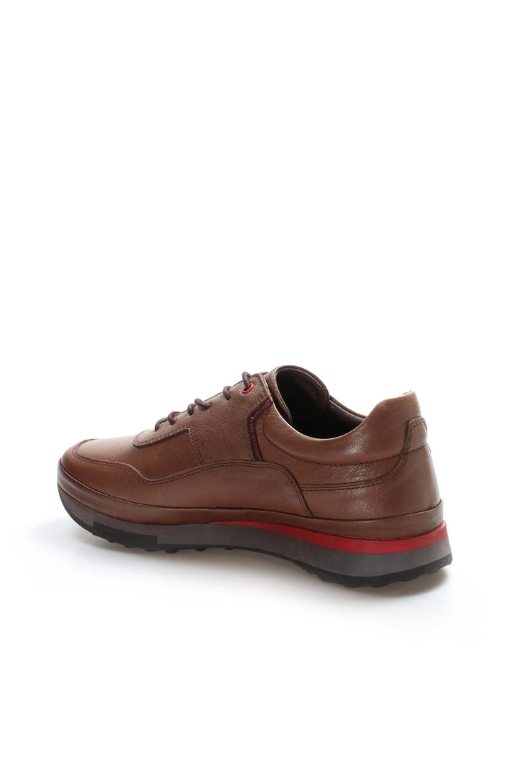 Brown Leather Lace-Up Sneakers Wessi