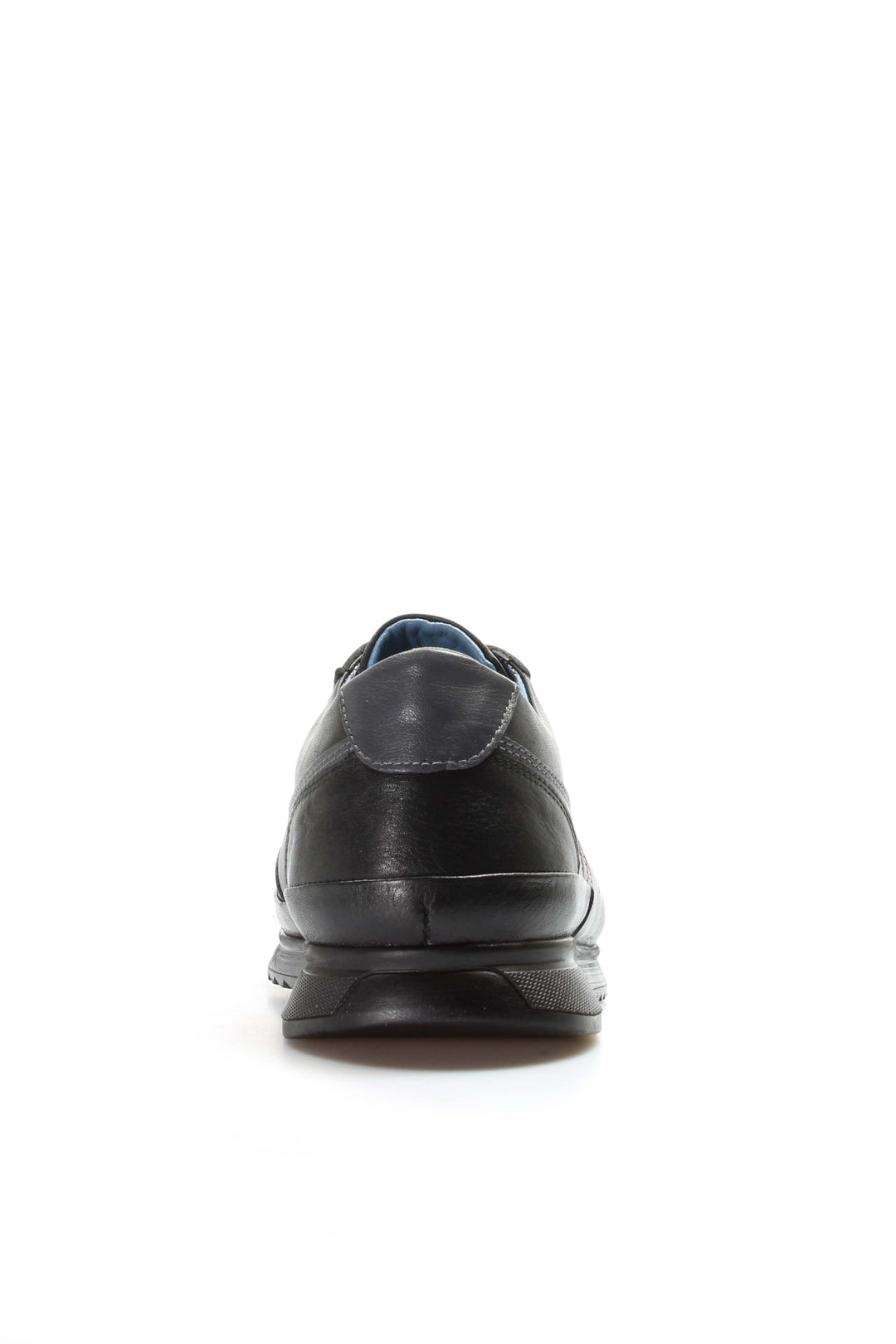 Men's Dark Brown Leather Sneakers with Burgundy Stripe - Wessi
