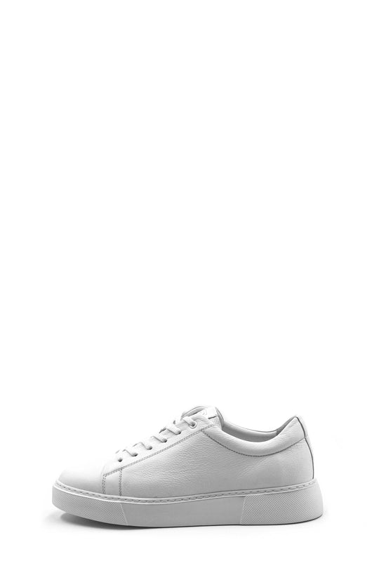 White Leather Low-Top Sneakers Wessi