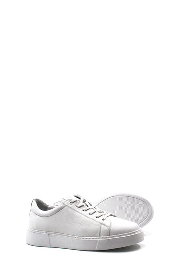 White Leather Low-Top Sneakers Wessi