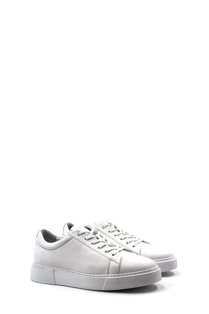 White Leather Low-Top Sneakers Wessi