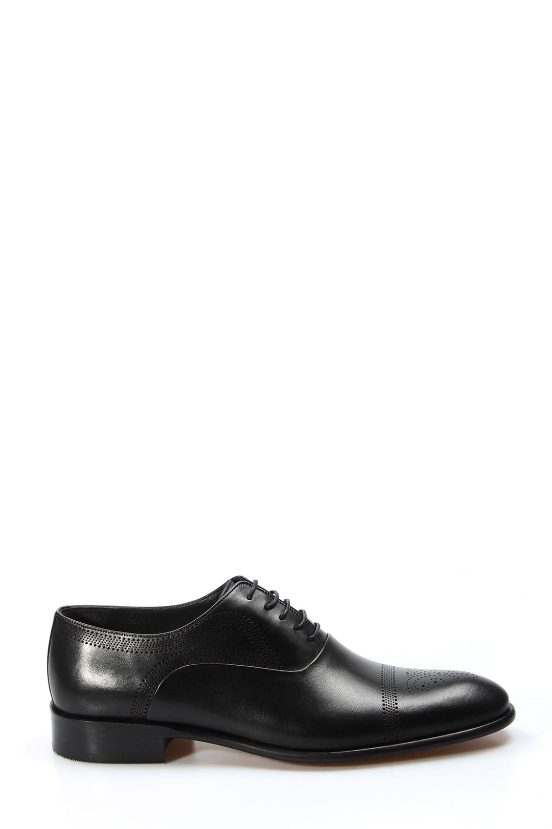Men's Black Oxford Dress Shoes with Brogue Detailing - Wessi