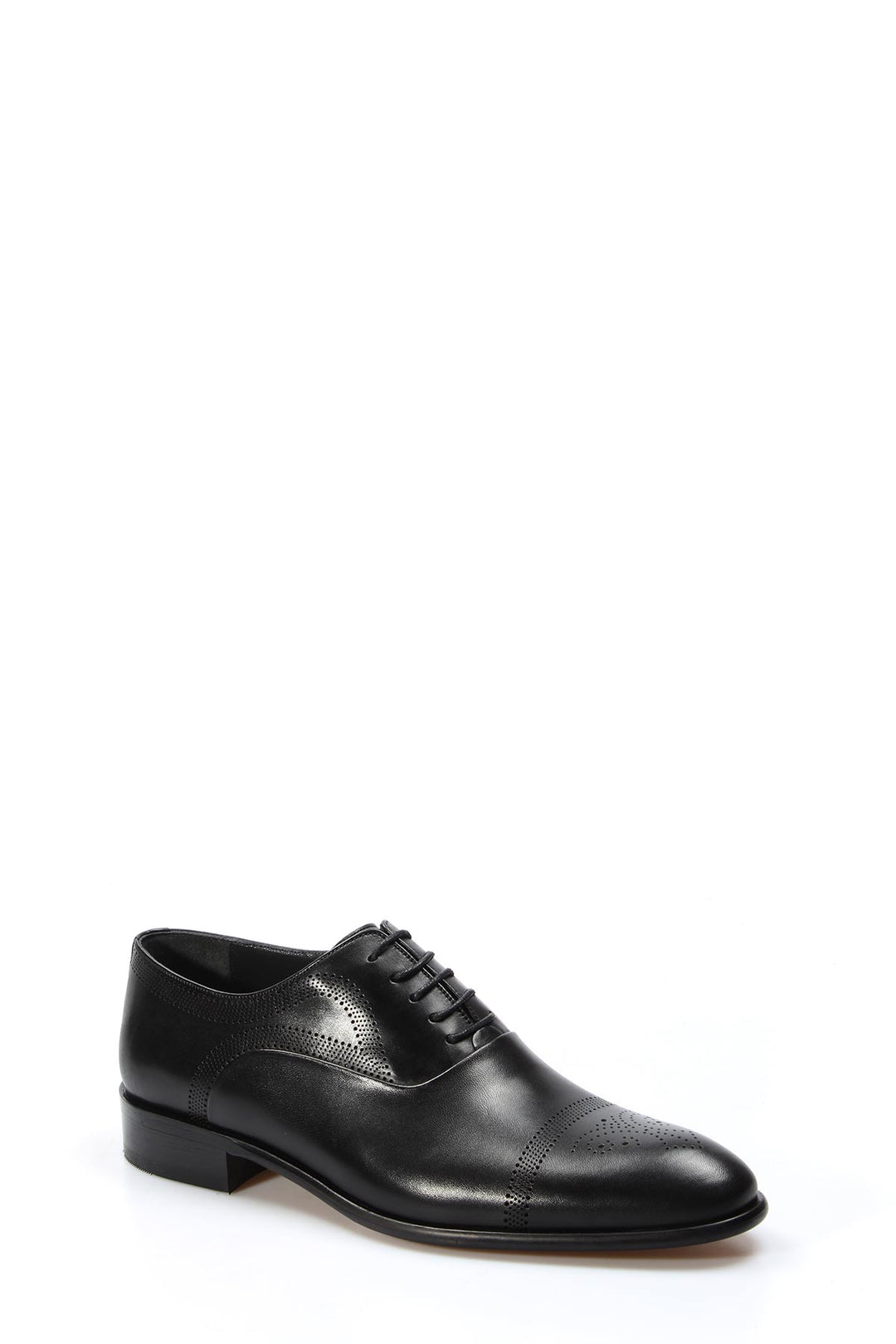 Men's Black Oxford Dress Shoes with Brogue Detailing - Wessi