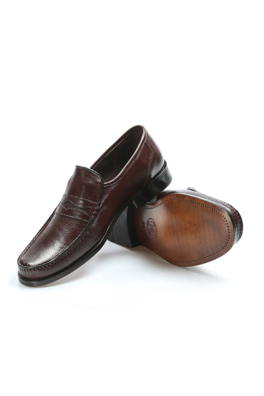 Mocassins Penny en cuir marron pour hommes - Wessi