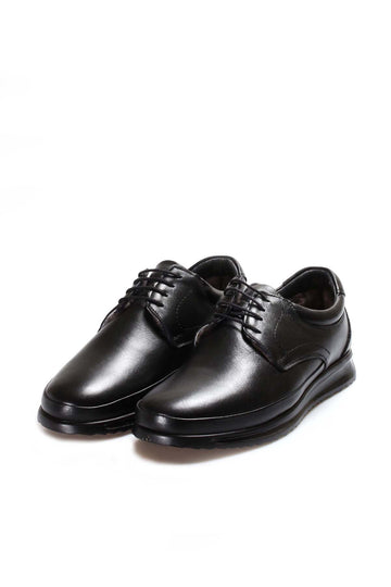 Men's Black Leather Lace-Up Shoes with Fur Lining - Wessi Wessi - Discover Diversity Men's Black Leather Lace-Up Shoes with Fur Lining - Wessi Wessi - Discover Diversity