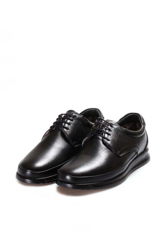 Men's Black Leather Lace-Up Shoes with Fur Lining - Wessi Wessi - Discover Diversity Men's Black Leather Lace-Up Shoes with Fur Lining - Wessi Wessi - Discover Diversity
