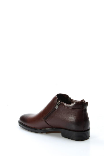 Коричневые кожаные ботильоны на молнии Wessi