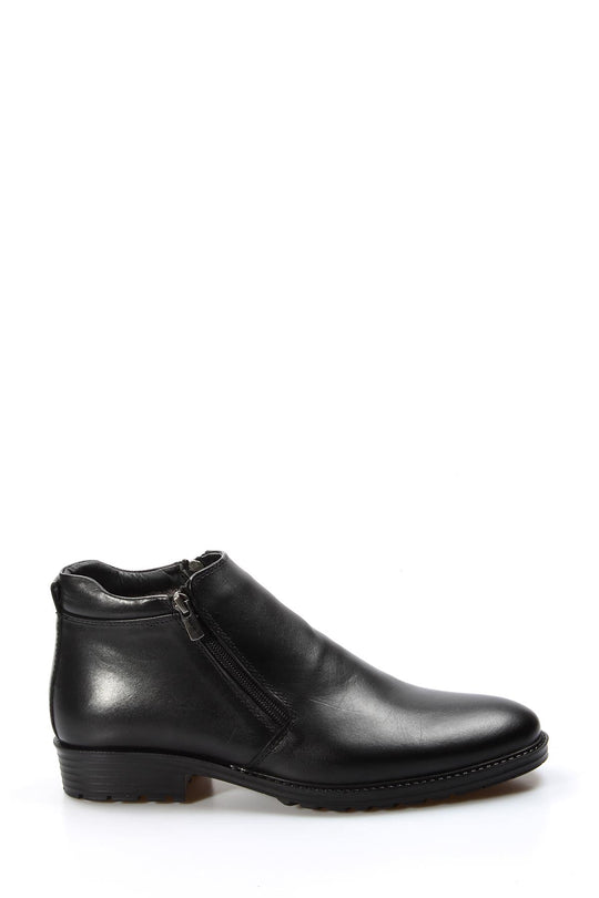 Men's Black Leather Ankle Boots with Side Zipper - Wessi Wessi - Discover Diversity Men's Black Leather Ankle Boots with Side Zipper - Wessi Wessi - Discover Diversity