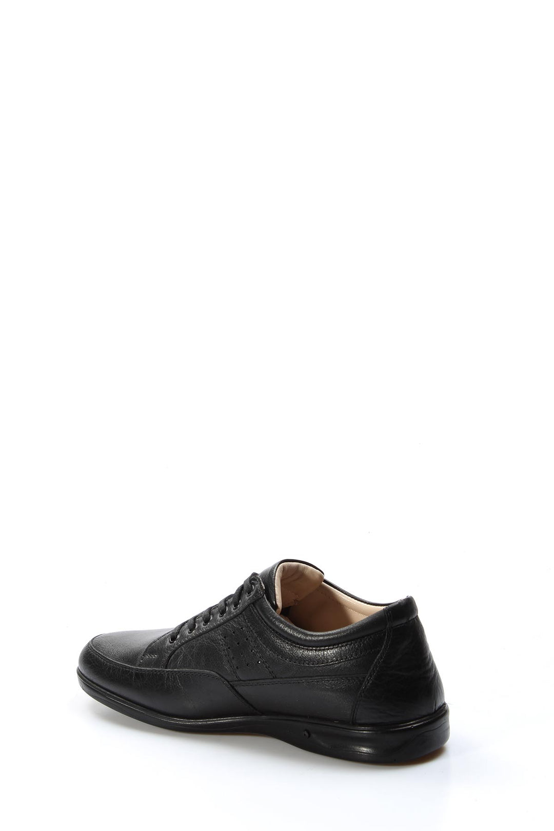 Men's Classic Black Leather Casual Lace-Up Shoes - Wessi
