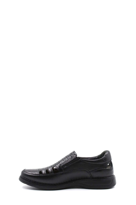 Sandali ortopedici in pelle nera da uomo - Wessi