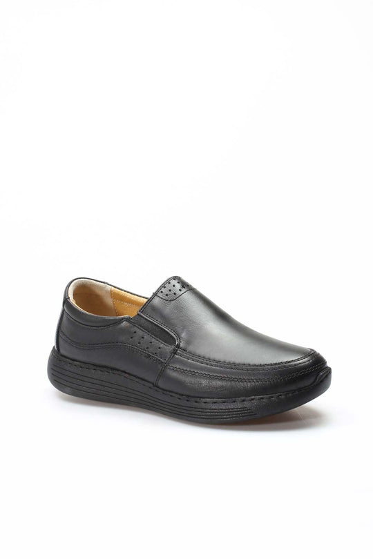 Scarpe slip-on in pelle nera da uomo - Wessi